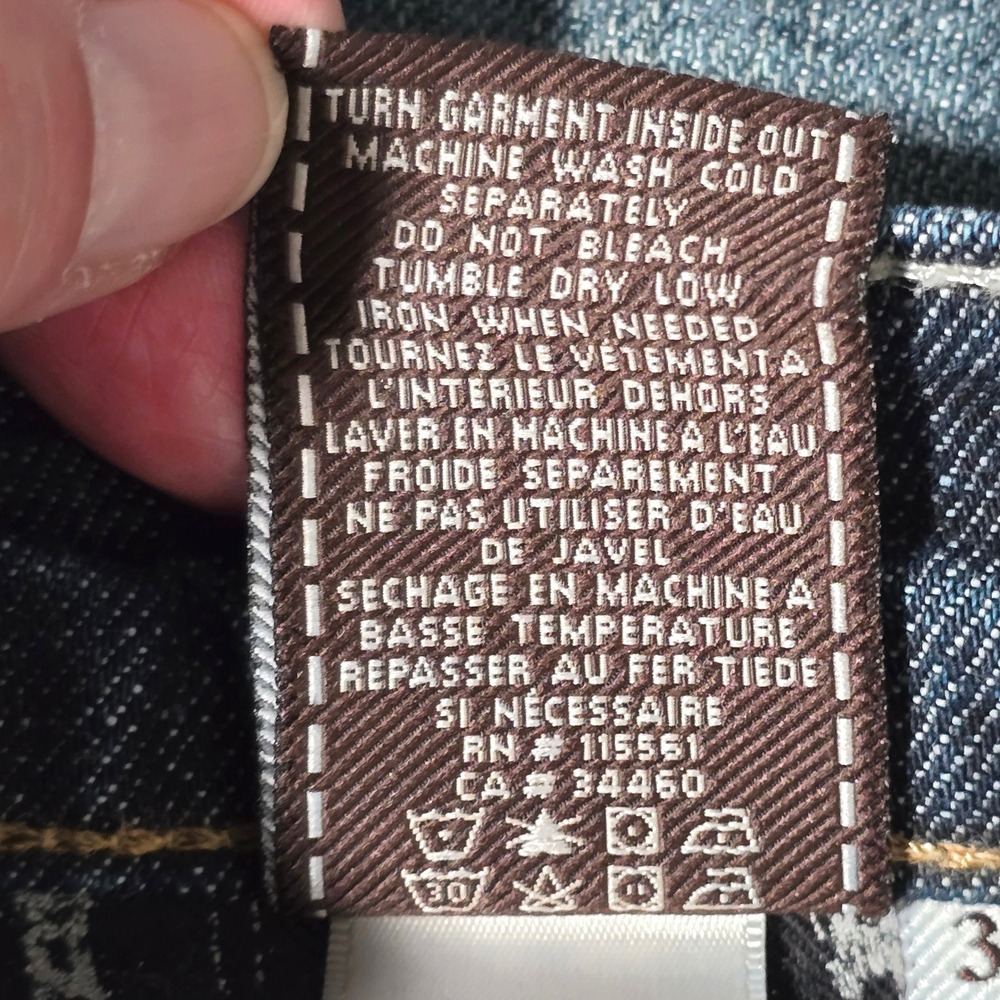 7 For All Mankind Austyn Relaxed Straight  Dark Wash Blue Jeans Mens 32x29 - Picture 8 of 11